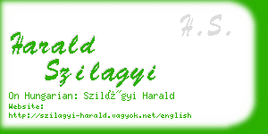 harald szilagyi business card